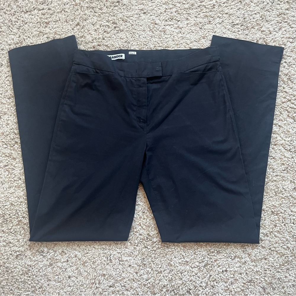 Jil Sander Black Women's Cotton Lo-rise Pants With Pockets - Size XS (34)